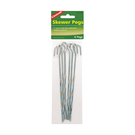 Coghlans Coghlan's Silver Skewer Pegs 8.625 in. H X 2.875 in. W X 7 in. L 6 pk 8326